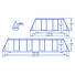 56671 Каркасный бассейн прямоугольный Bestway Rectangular Frame 4,88х2,44х1,22м